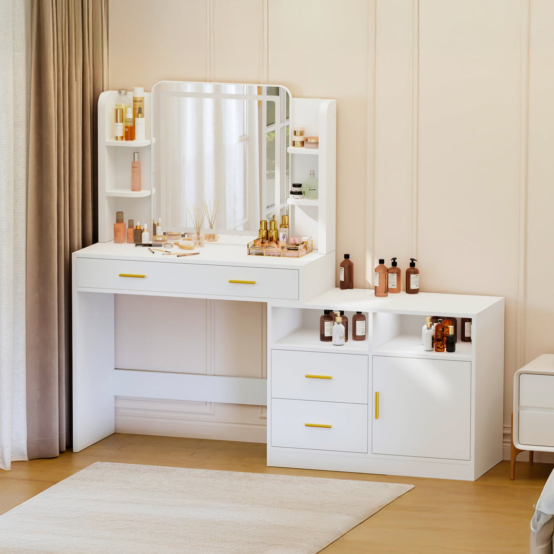 4-Drawer Vanity Desk Assembly Guidance