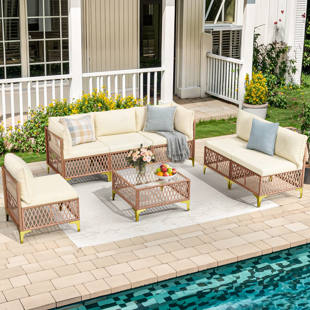 7-Piece Wicker & Metal Sectional Set Assembly Guidance