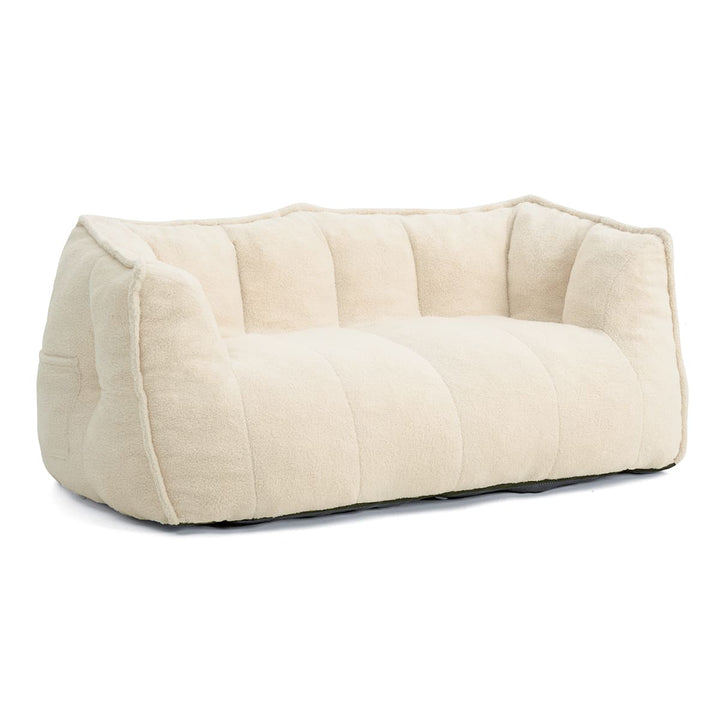 2-Seat Teddy Bean Bag Sofa