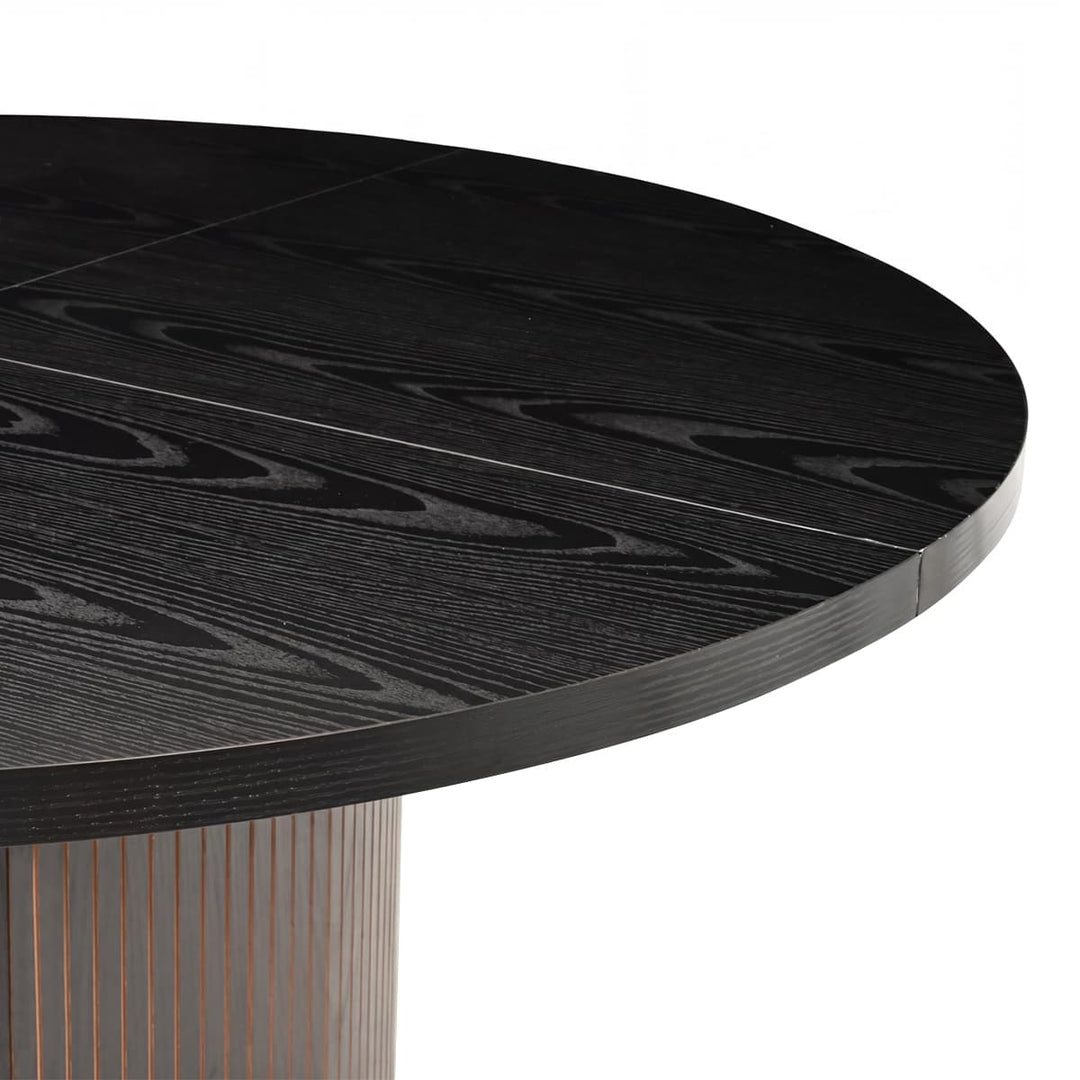 Indoor Round Dining Set with Tambour Storage, 7-Piece