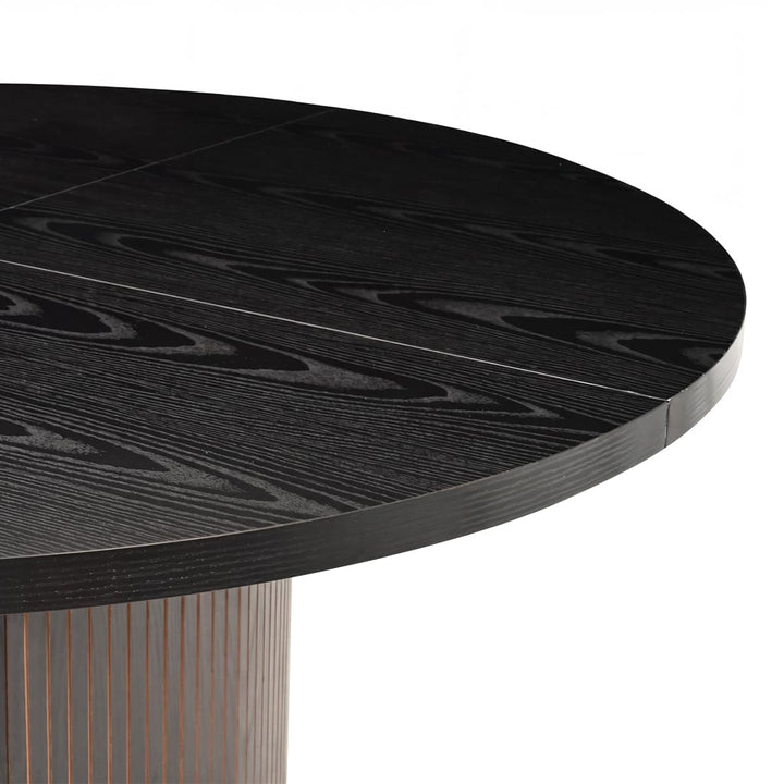 Indoor Round Dining Set with Tambour Storage, 7-Piece