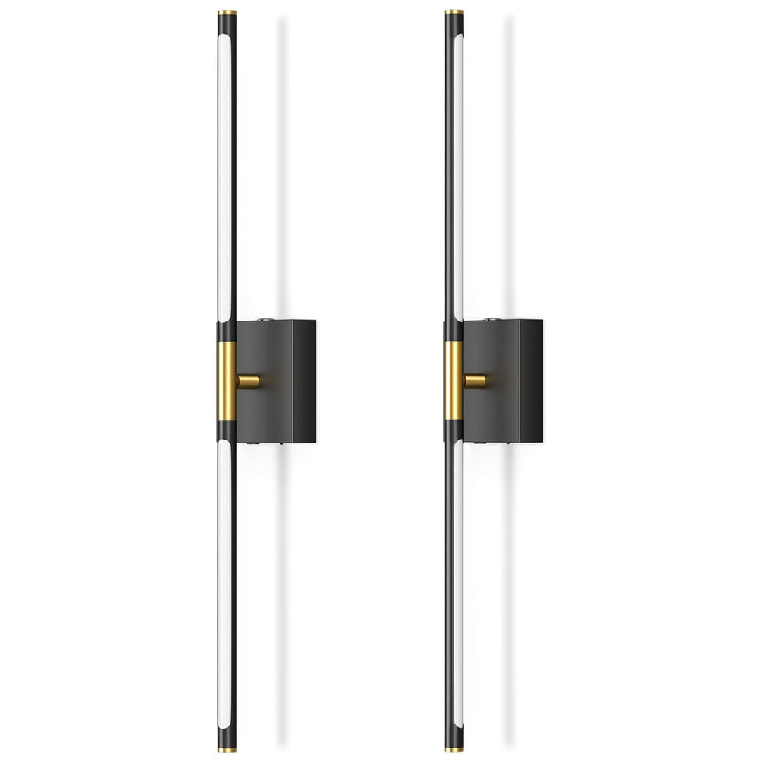 Rechargeable LED Wall Sconces with Remote, Set of 2