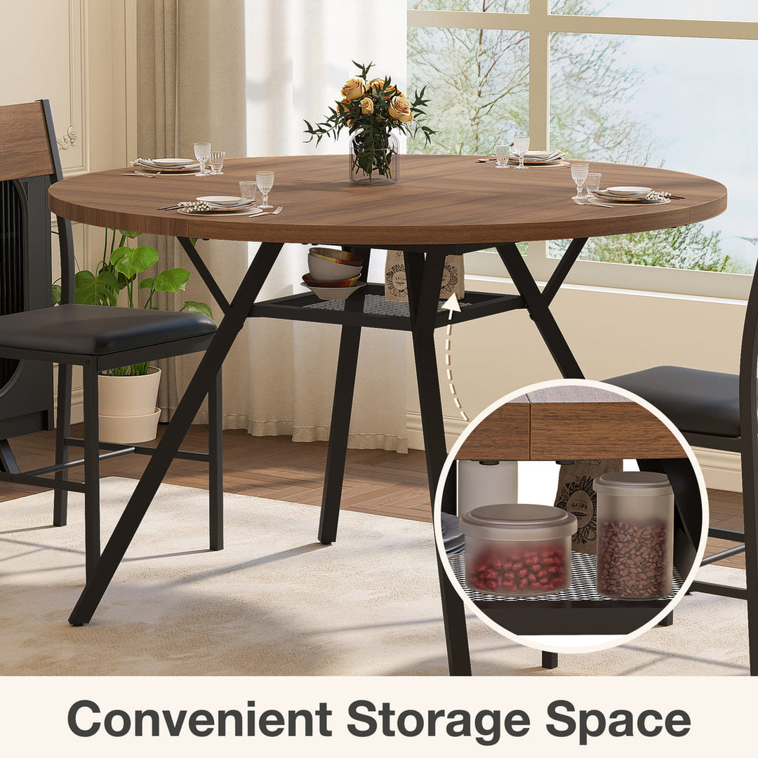 Indoor Round Dining Set, 7-Piece