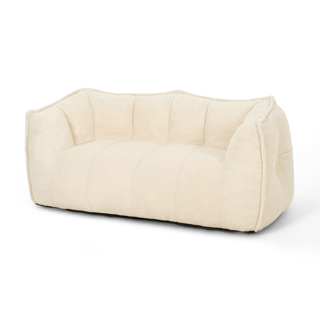 2-Seat Teddy Bean Bag Sofa