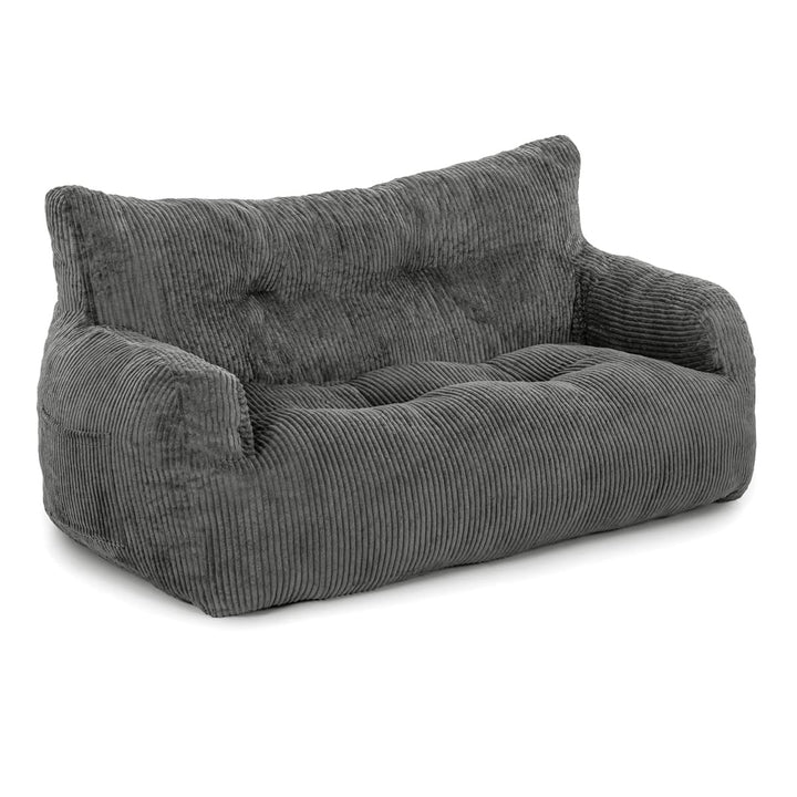 Pamapic 2-Seat Structured Big Bean Bag Chairs for Adult