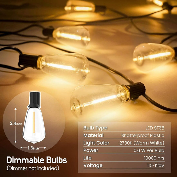 26ft Outdoor String Lights
