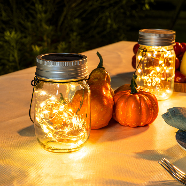 Hanging Mason Jar Solar Lights