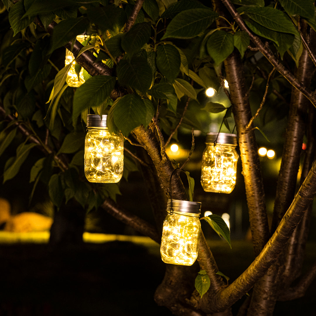 Hanging Mason Jar Solar Lights