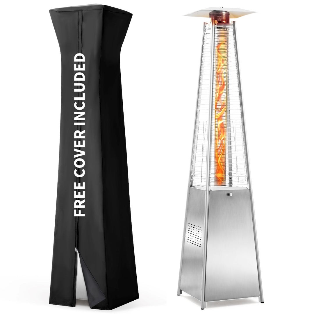 Pyra Propane Pyramid Patio Heater 48,000 BTU, with Glass Flame Tube