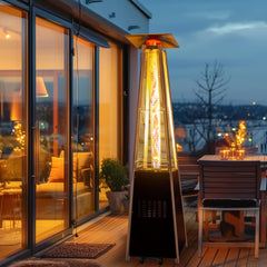 Pyra Propane Pyramid Patio Heater 48,000 BTU, with Glass Flame Tube