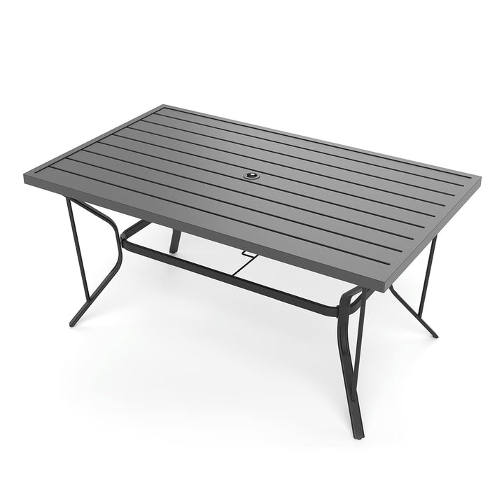 Lume Textilene Outdoor Dining Set, 7-Piece, Full Swivel