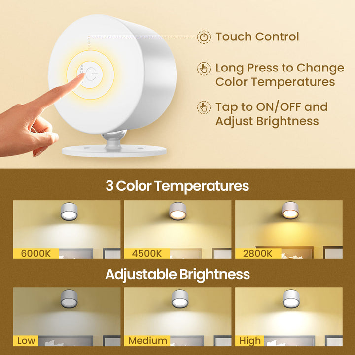 Rechargeable Magnetic LED Wall Sconce