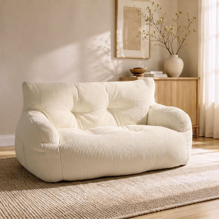 Pamapic 61" Bean Bag Sofa, Deeper Seat Loveseat