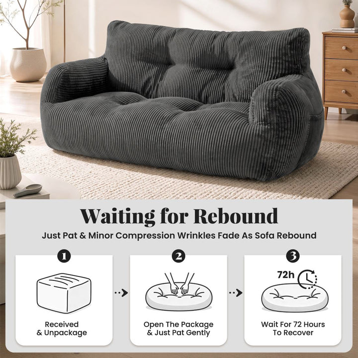 Family Bean Bag Sofa Set, 2-Seat + Kid
