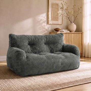 Pamapic 61" Bean Bag Sofa, Deeper Seat Loveseat