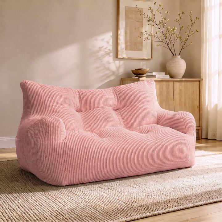 Pamapic 61" Bean Bag Sofa, Deeper Seat Loveseat