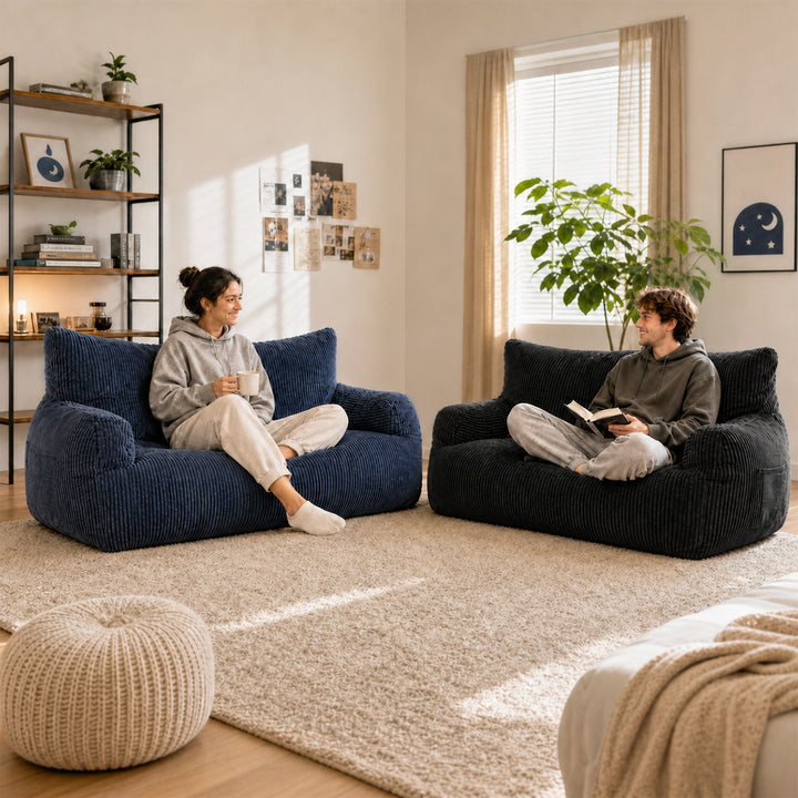 Double Comfort Duo, 2 x Bean Bag Sofa