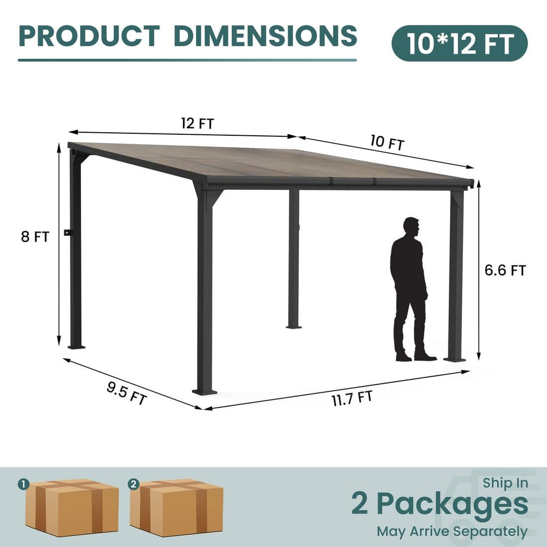 Lean to gazebo size