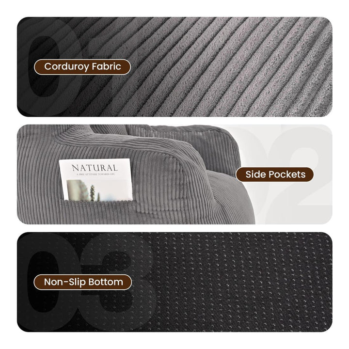 Pamapic Teens Bean Bag Chairs for Kids Gaming Playroom, Dorm & Reading Room