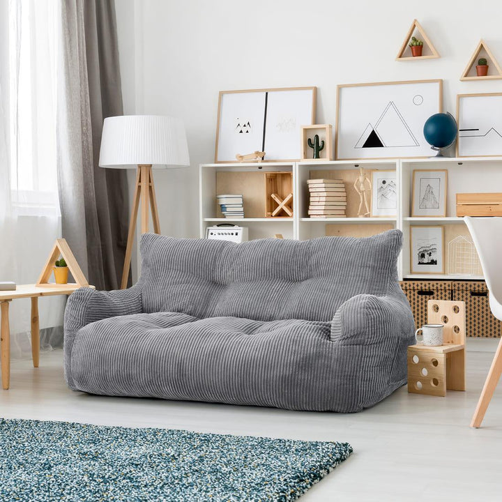 Pamapic 2-Seat Structured Big Bean Bag Chairs for Adult