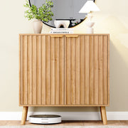 Fluted Sideboard Cabinet with Adjustable Shelf