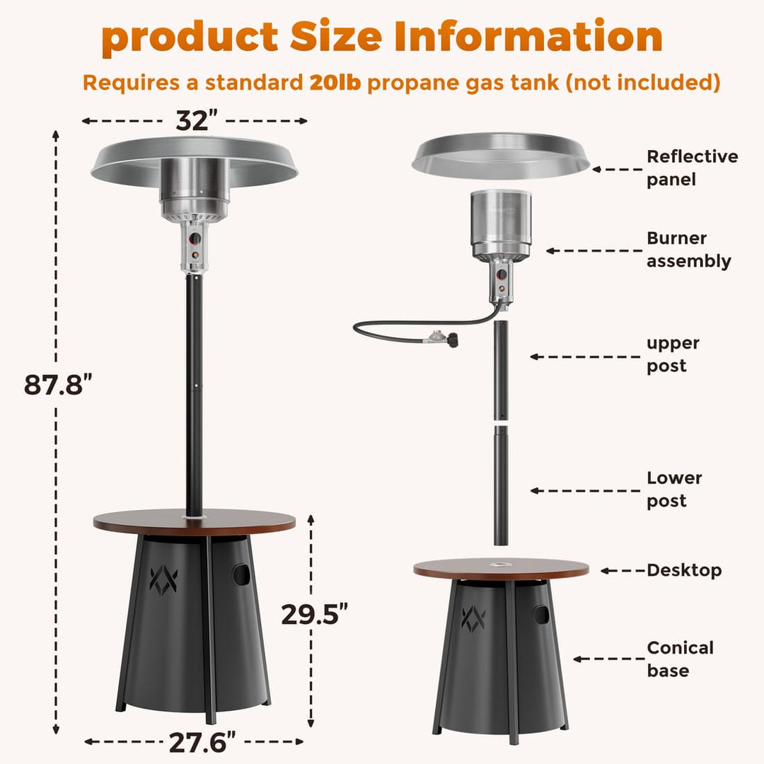 Pyra Mesa Patio Heater 50,000 BTU