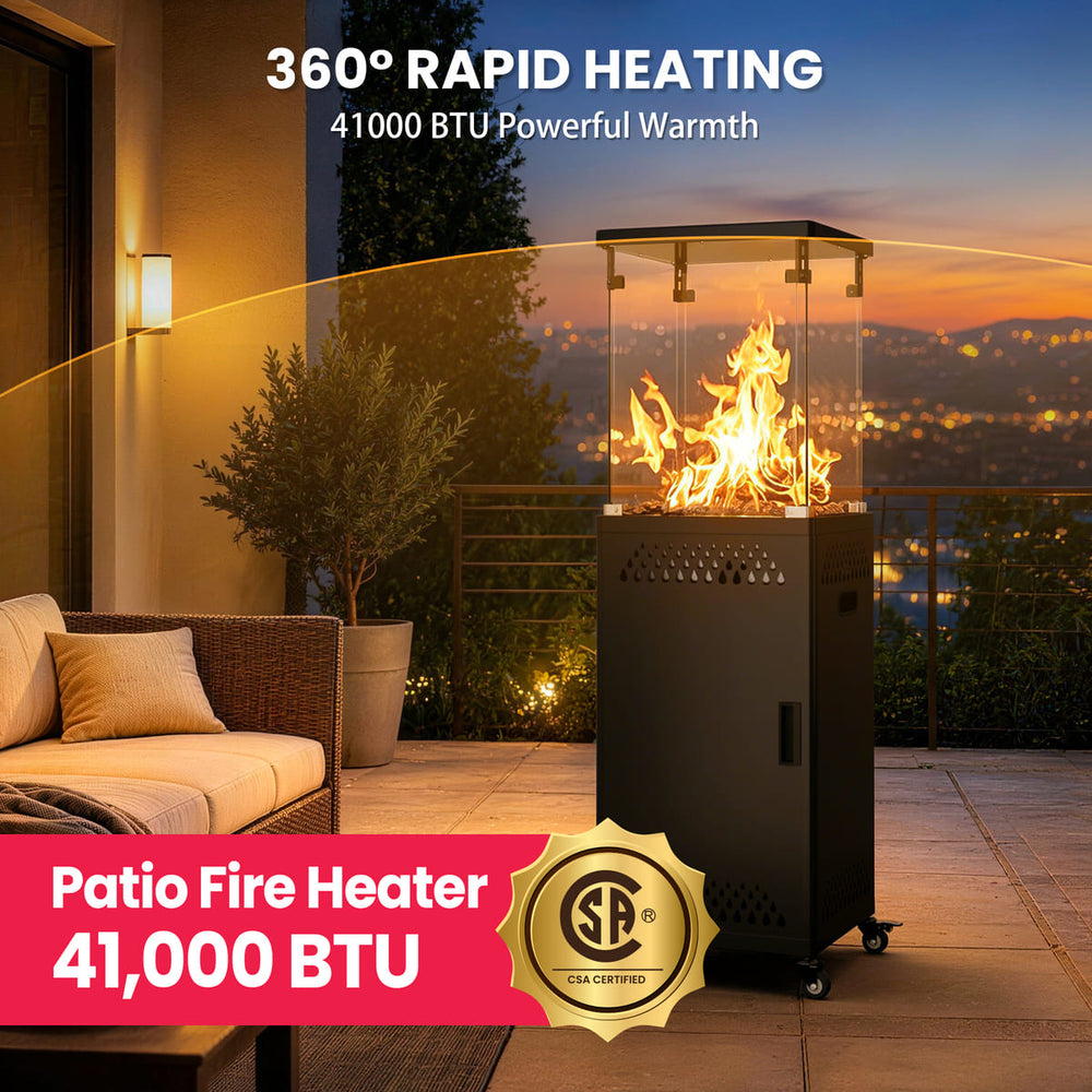 Pamapic Pyra Base patio heater 41000 BTU with rapid outdoor heating
