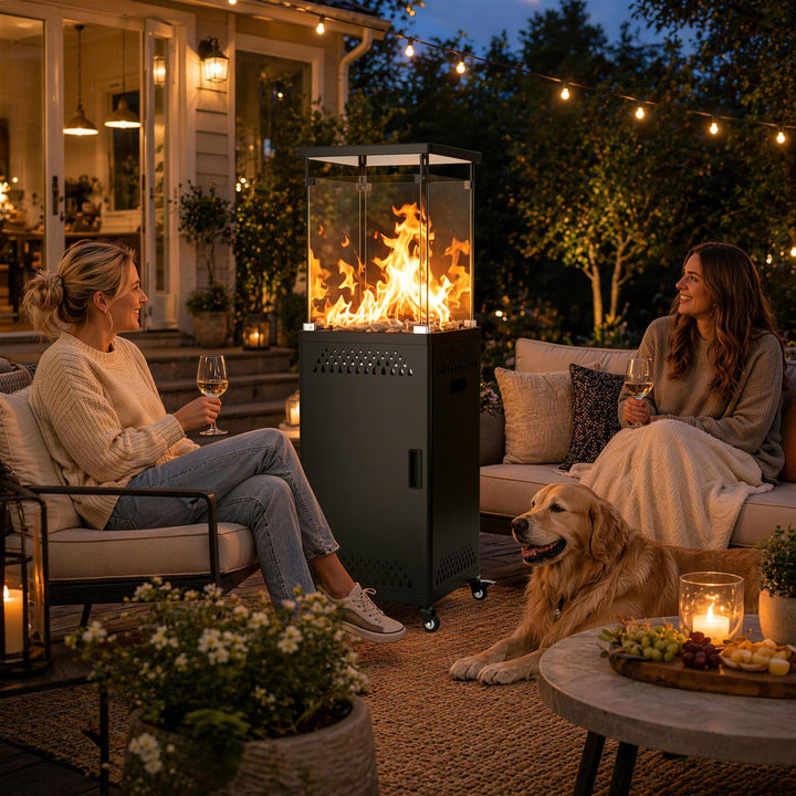 Pamapic patio fire heater for a cozy backyard gathering