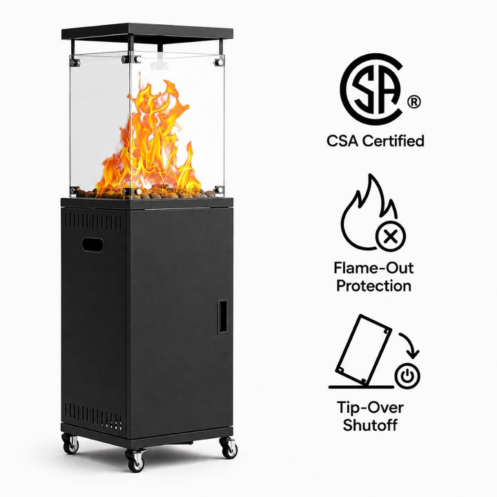 Pyra Base Propane Patio Heater, with Wheels, CSA Certified