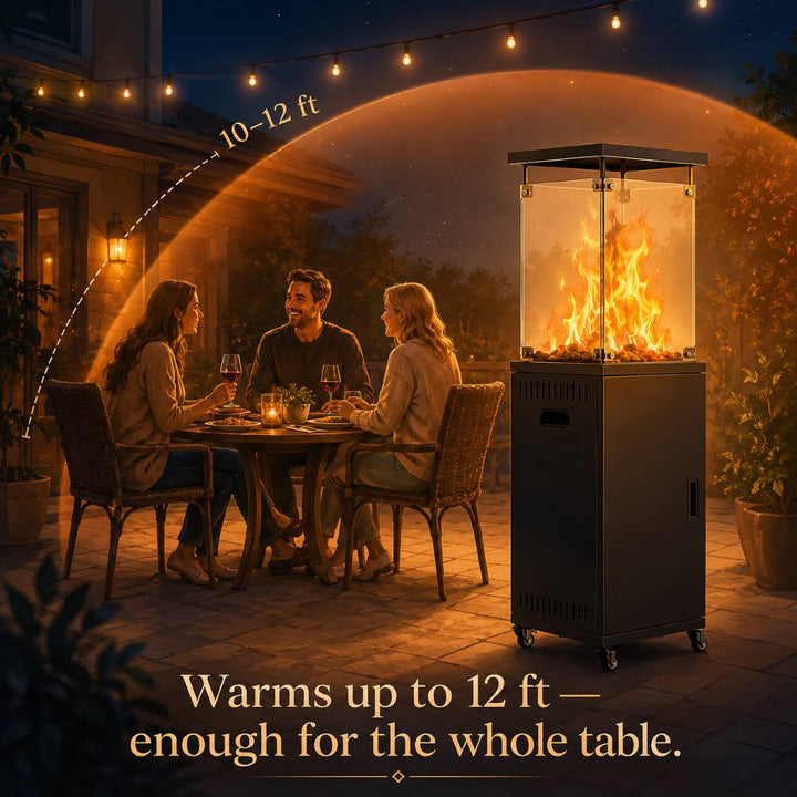 Pyra Base Propane Patio Heater, with Wheels, CSA Certified