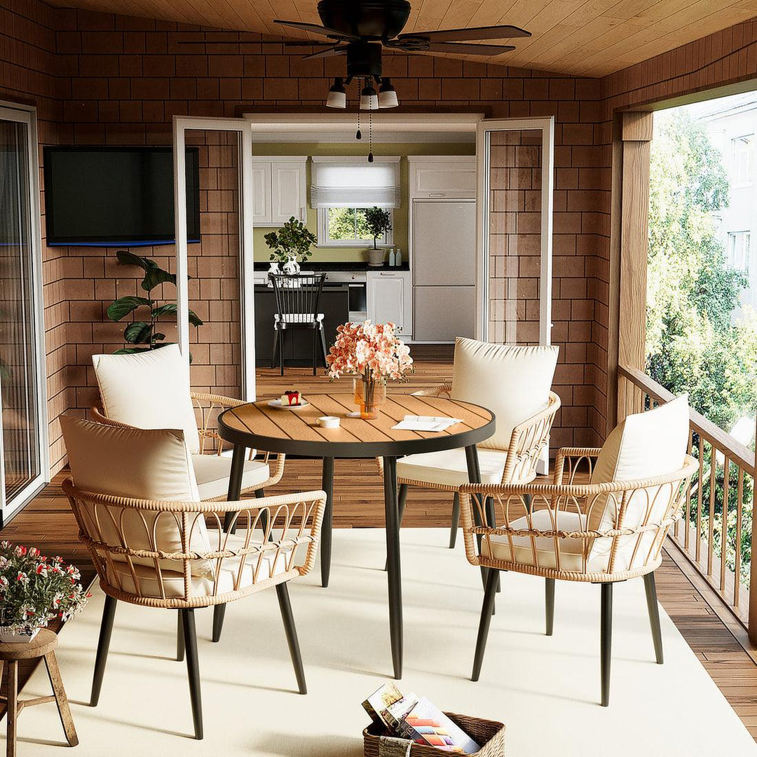 Grain Round Dining Set, 5-Piece
